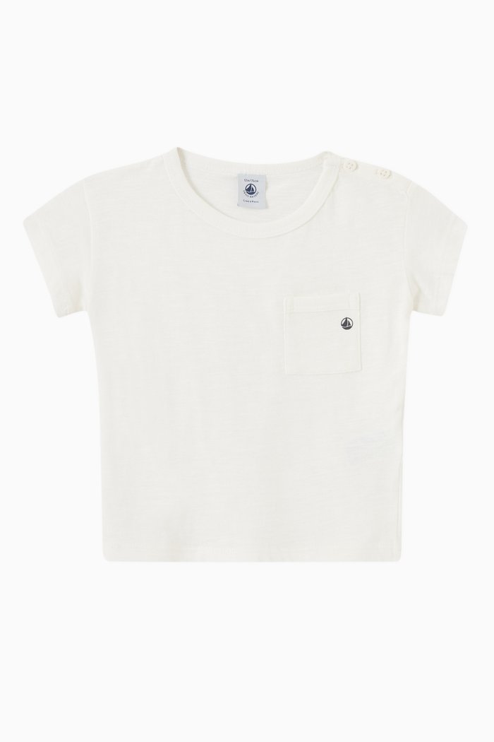 

Logo Embroidered T-Shirt in Cotton, White