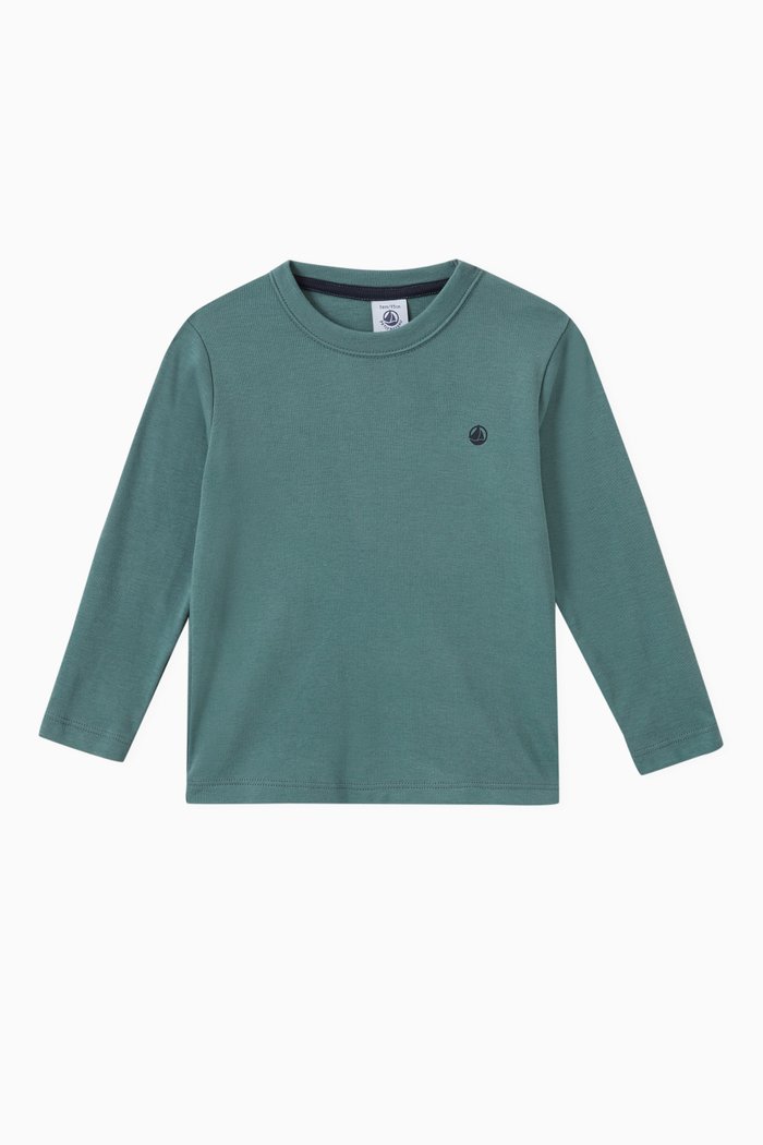 

Long Sleeve T-shirt in Organic Cotton, Green