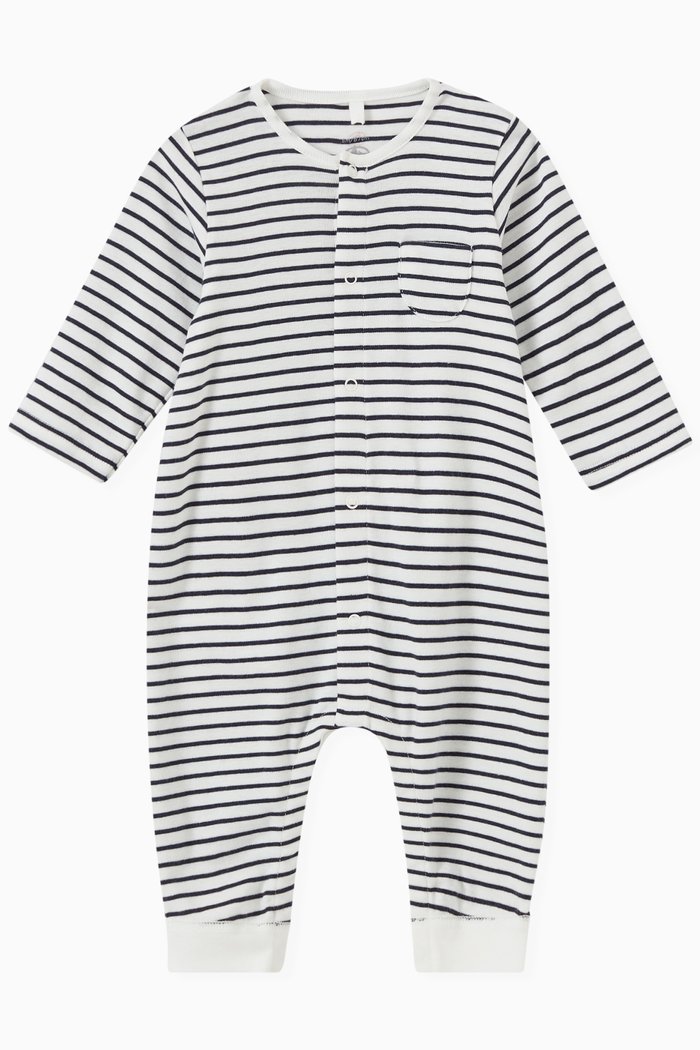 

Striped Playsuit in Organic Cotton, Multicolour