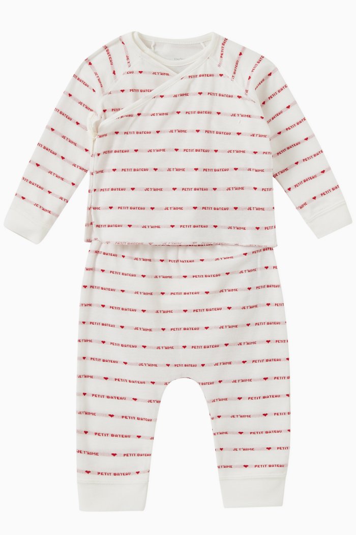 

Three Piece Set in Organic Jacquard, Multicolour