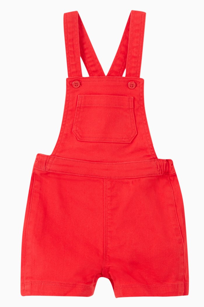 

Denim Dungarees in Cotton, Red