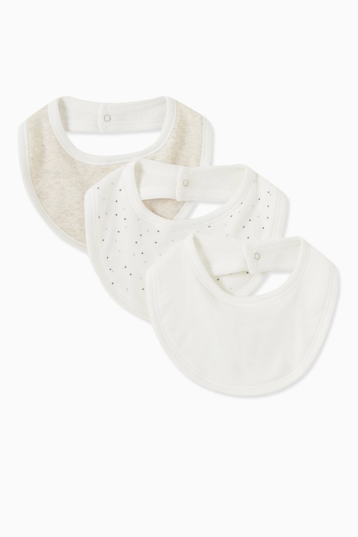 

3-Piece Bib Set in Organic Cotton, Multicolour