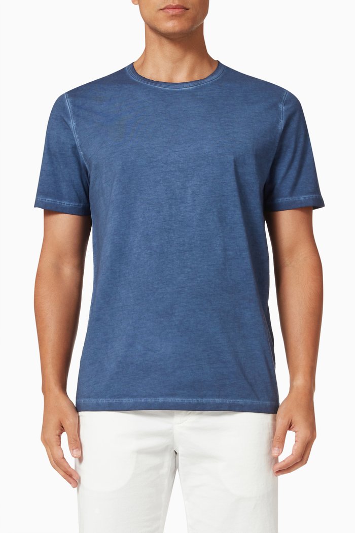 

Precise T-Shirt in Cotton Jersey, Blue