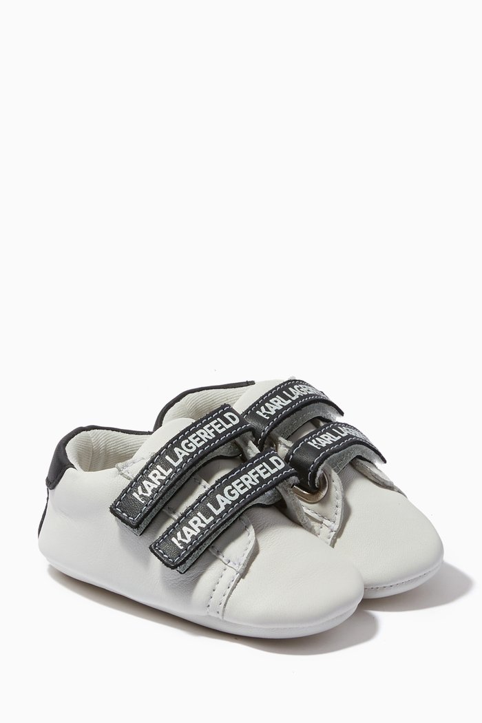

Velcro Sneakers in Leather, White