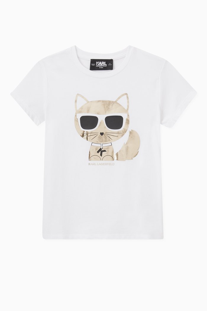 

Choupette T-shirt in Cotton-blend Jersey, White