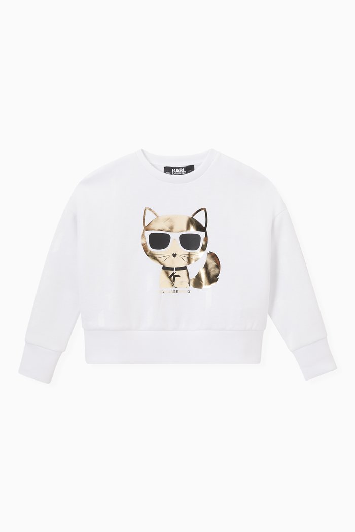 

Metallic Choupette Sweatshirt, White