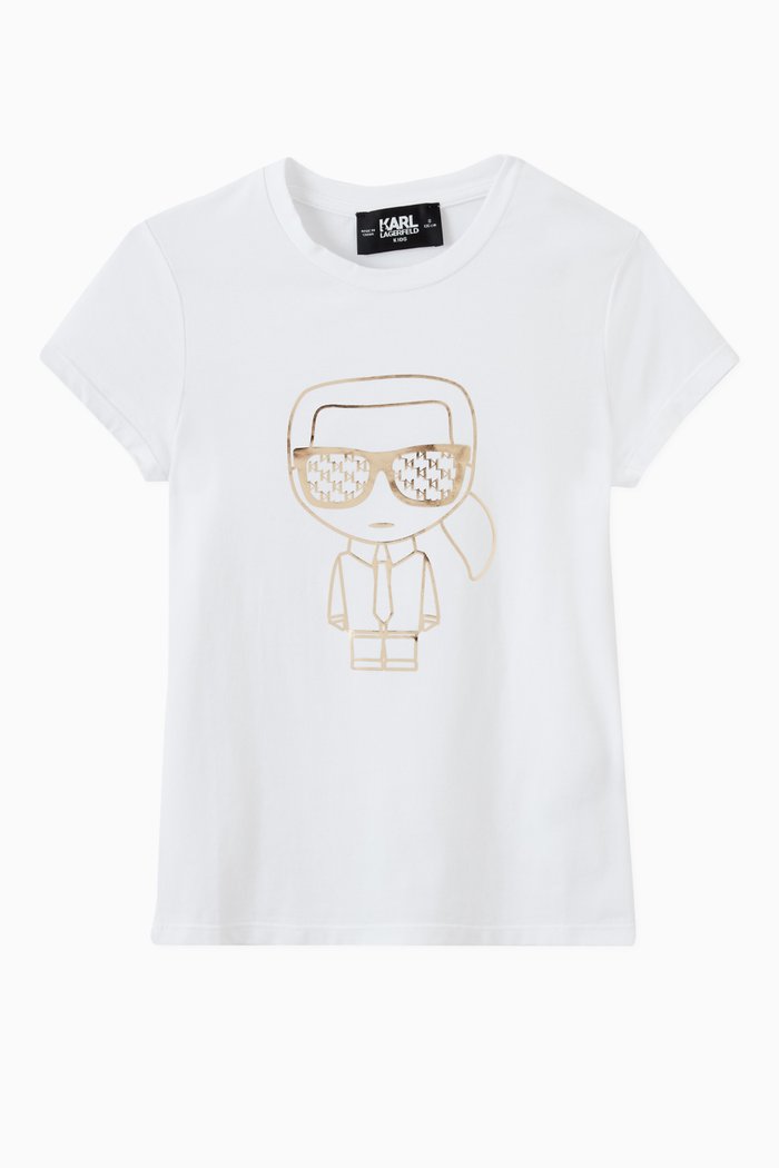 

Karl Ikonik T-shirt in Cotton-blend Jersey, White