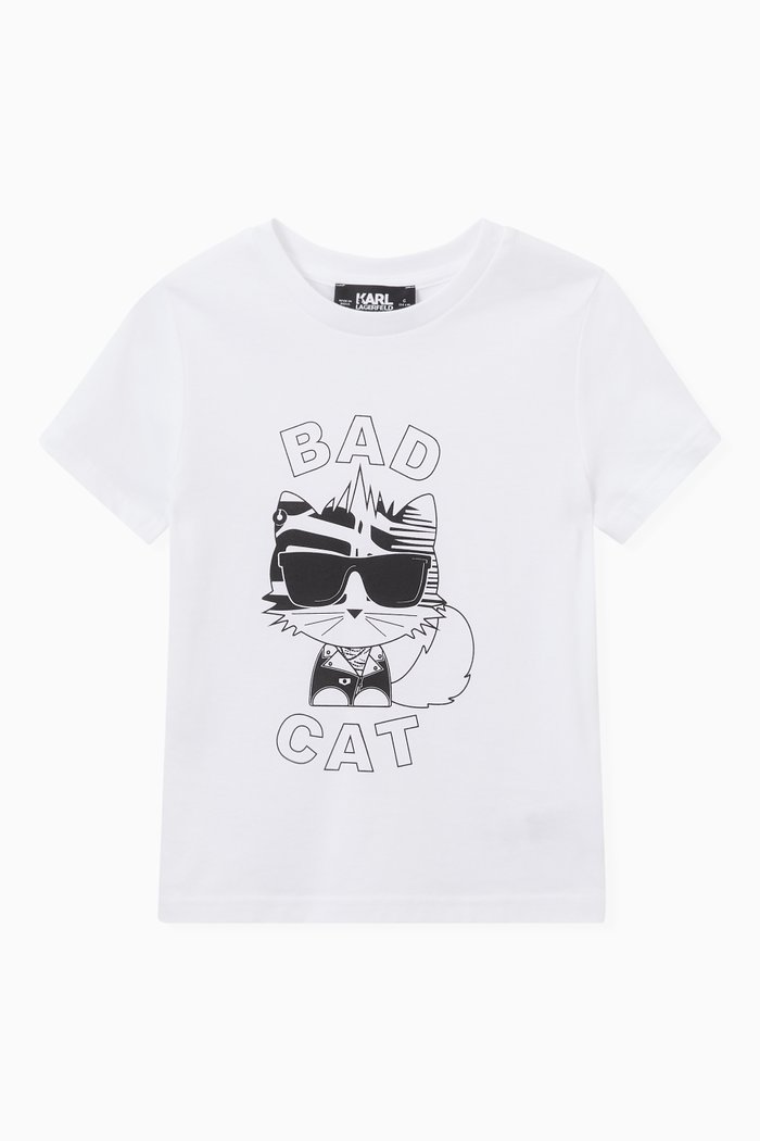 

Graphic Print T-Shirt in Organic Cotton, White