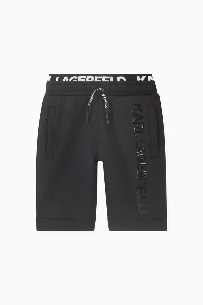 

Logo Shorts in Cotton Jersey, Black