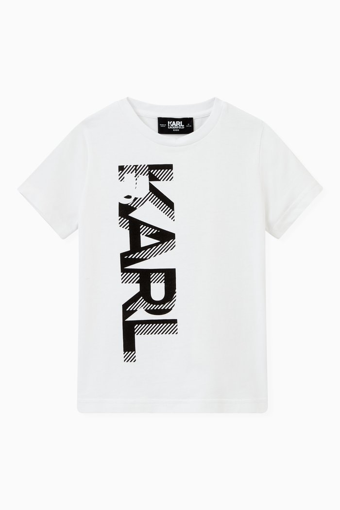 

Karl Logo T-shirt in Jersey, White