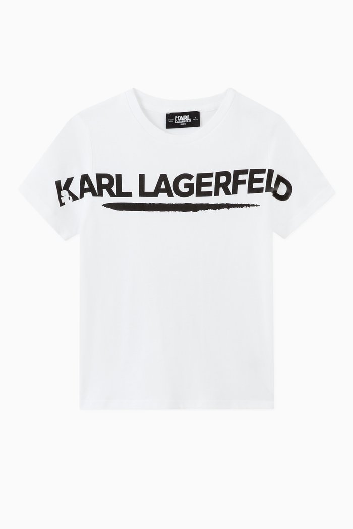 

Oversize Logo Print T-shirt in Cotton Jersey, White