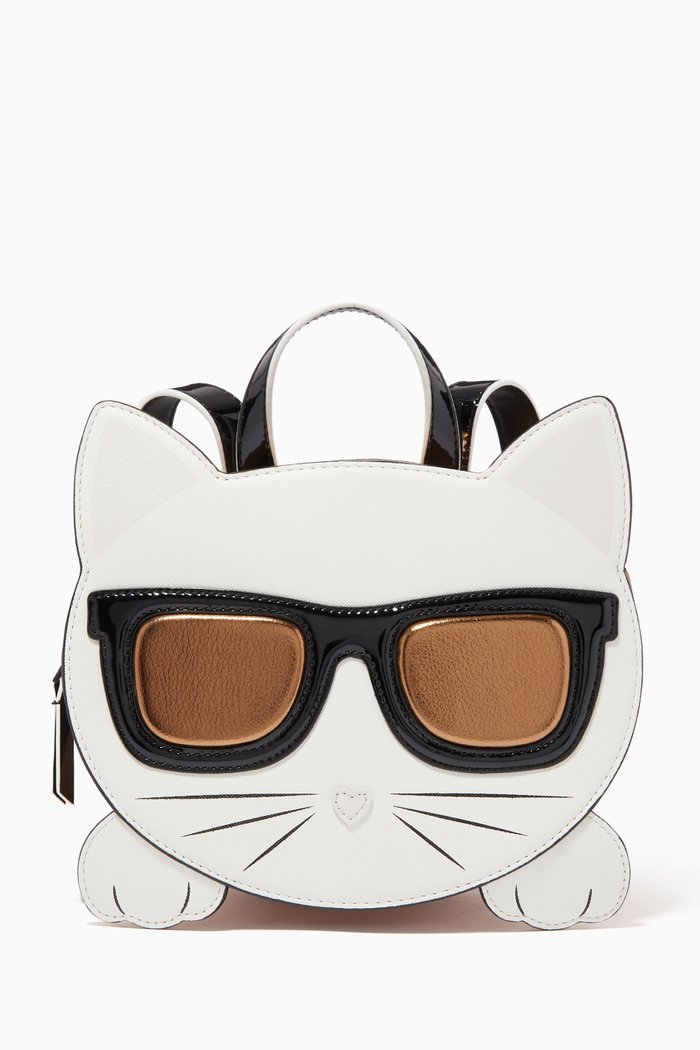 

Choupette Backpack in Glossy Faux Leather, Multicolour