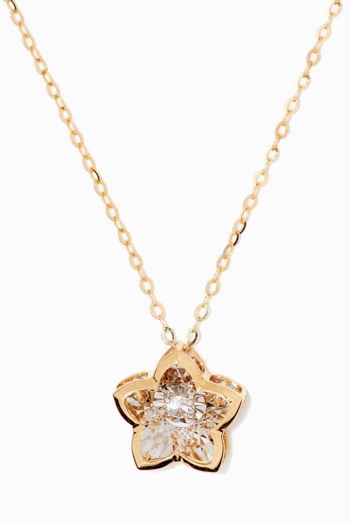 

Danica Twirling Diamond Necklace in 18kt Yellow Gold