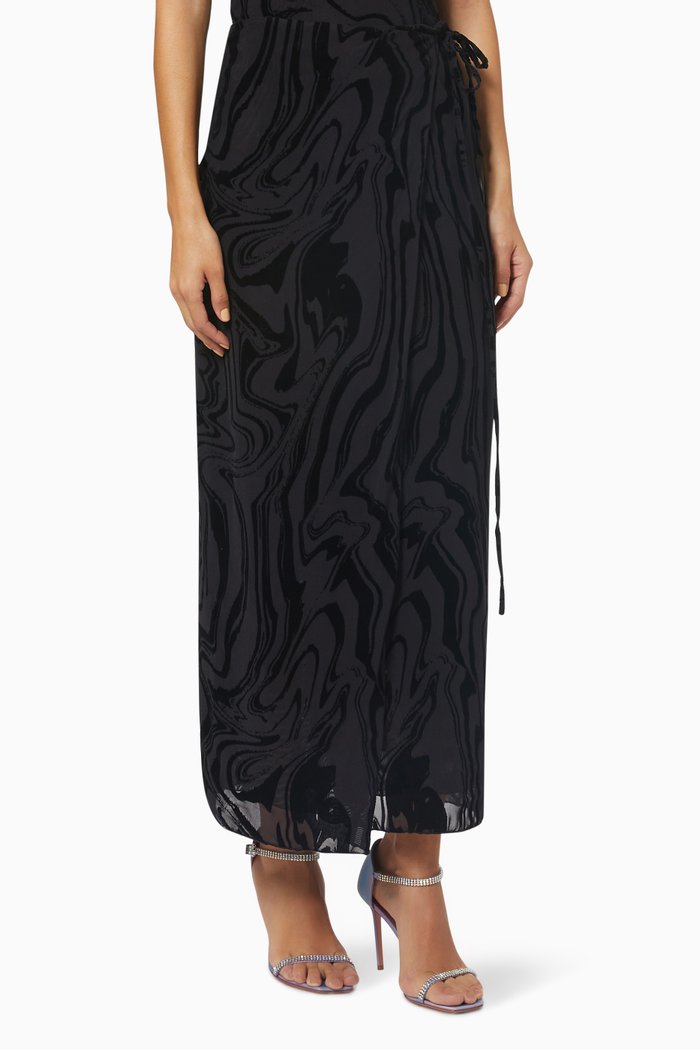 

Adia Wrap Skirt, Black