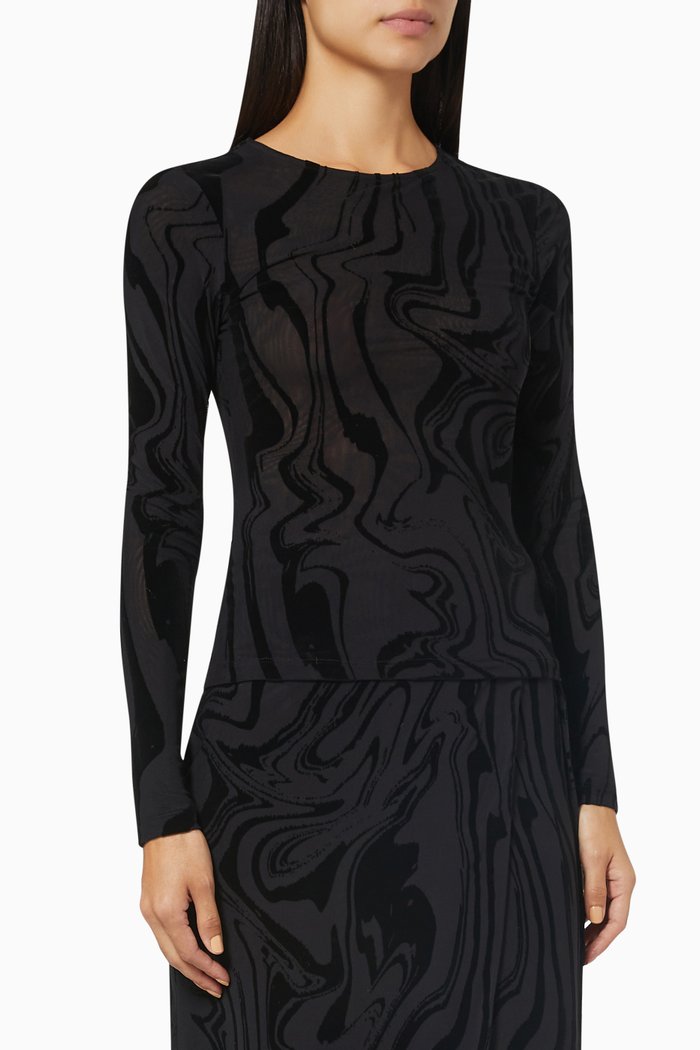 

Zilda Long Sleeve Top, Black