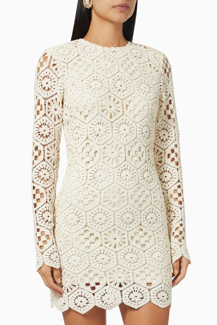 

Erna Lace Dress in Cotton, White