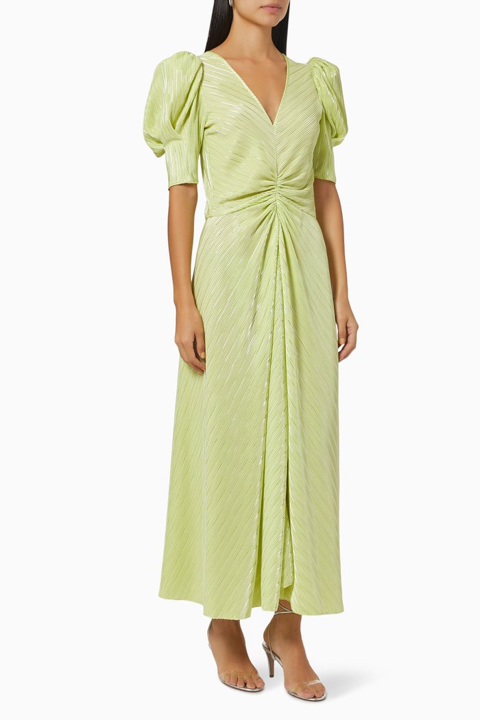 Sierina Gathered Dress, Green