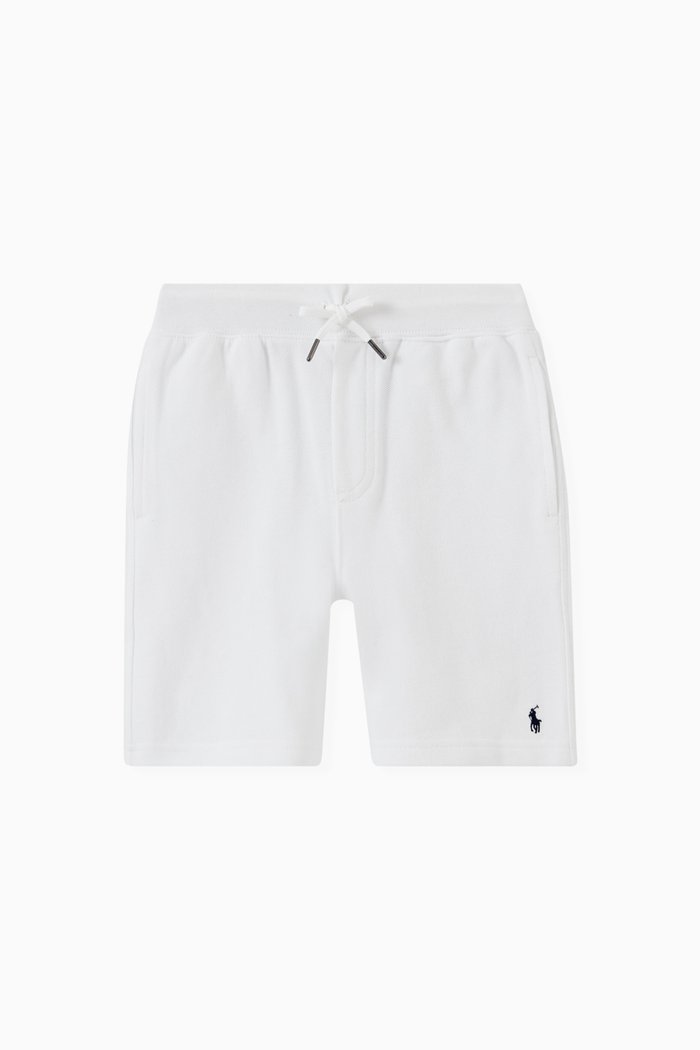 Athletic Shorts in Cotton Jersey, White