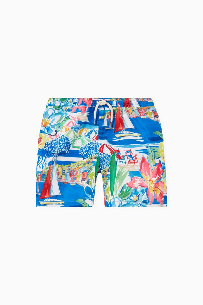 

Traveler Swim Trunks in Polyester, Multicolour