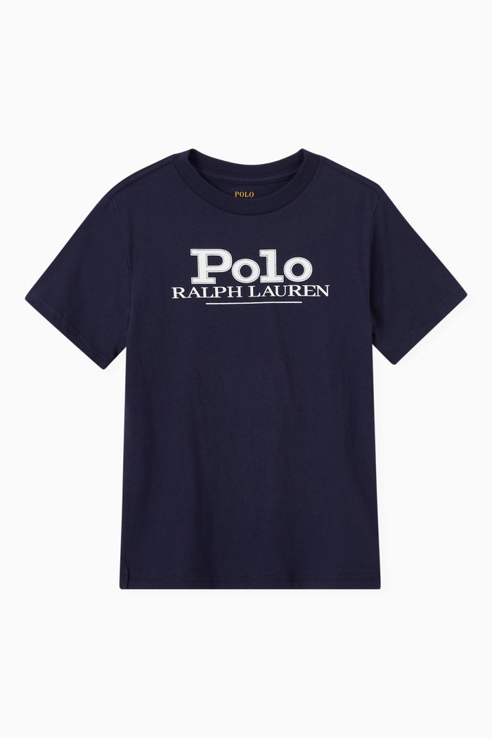 

Polo Logo T-shirt in Cotton Jersey, Blue