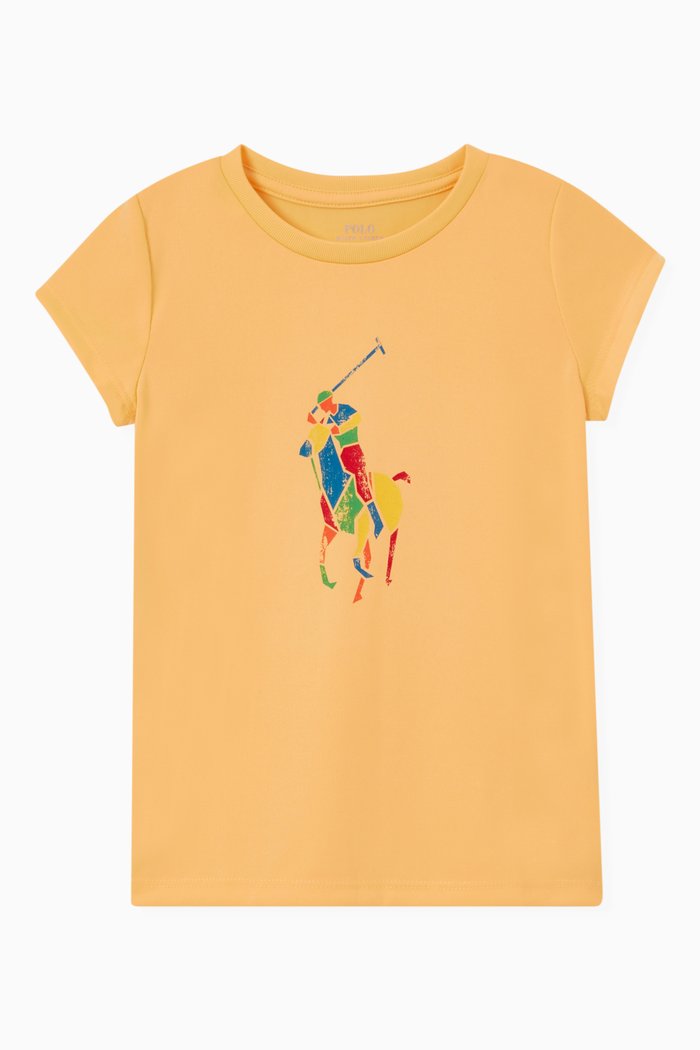 

Polo Logo T-shirt in Cotton Jersey, Yellow