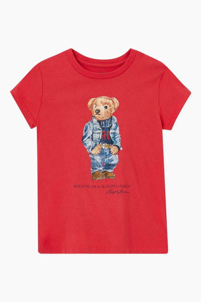 

Bear T-shirt in Cotton Jersey, Red