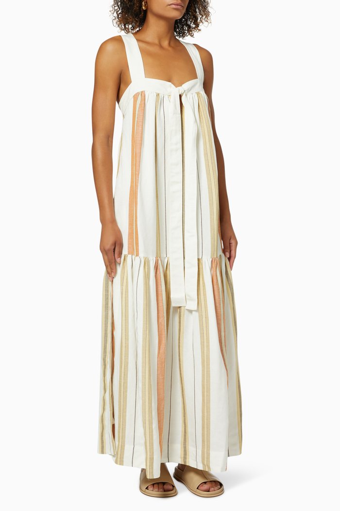 

Suzana Dress in Linen Blend, Neutral