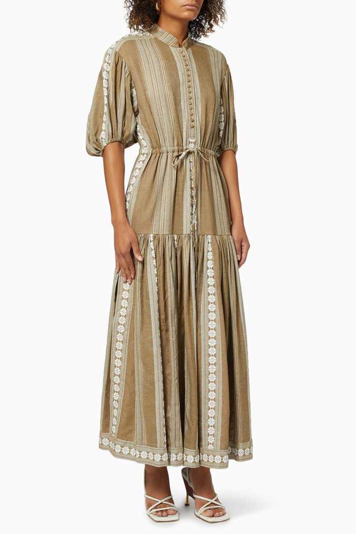 

Lizete Maxi Dress in Cotton, Brown