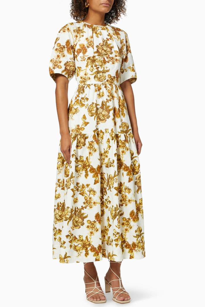 

Bella Maxi Dress in Linen Blend, White