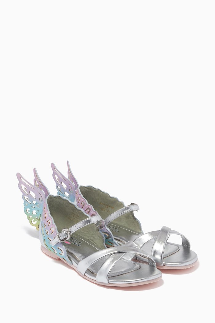 

Rainbow Wings Evangeline Sandals in Leather, Multicolour