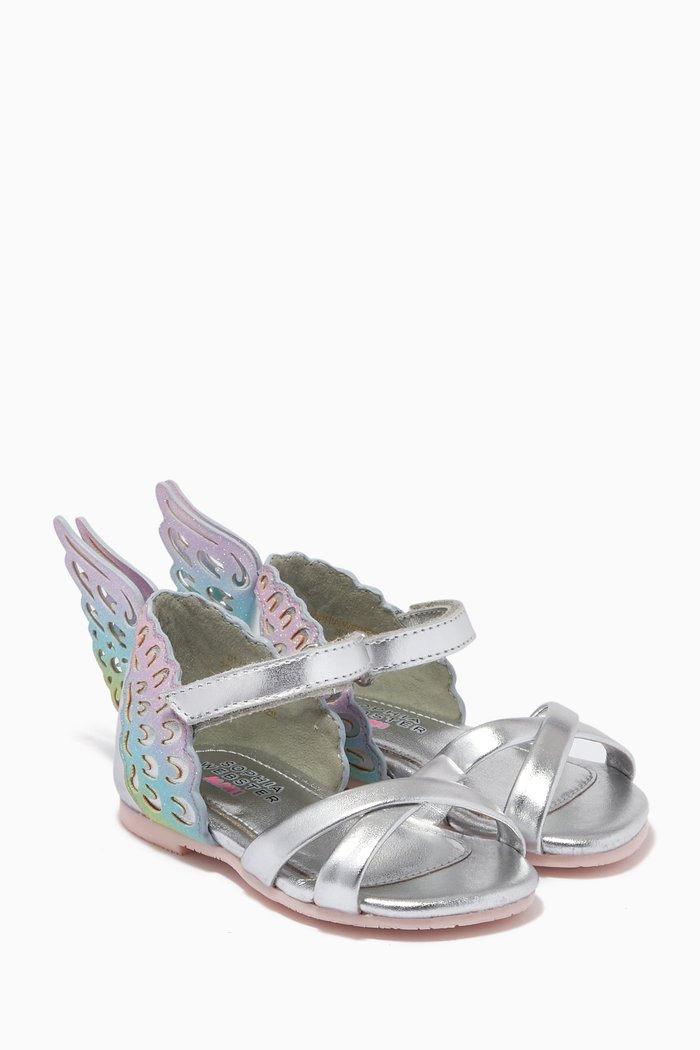 

Rainbow Wings Evangeline Sandals in Leather, Multicolour