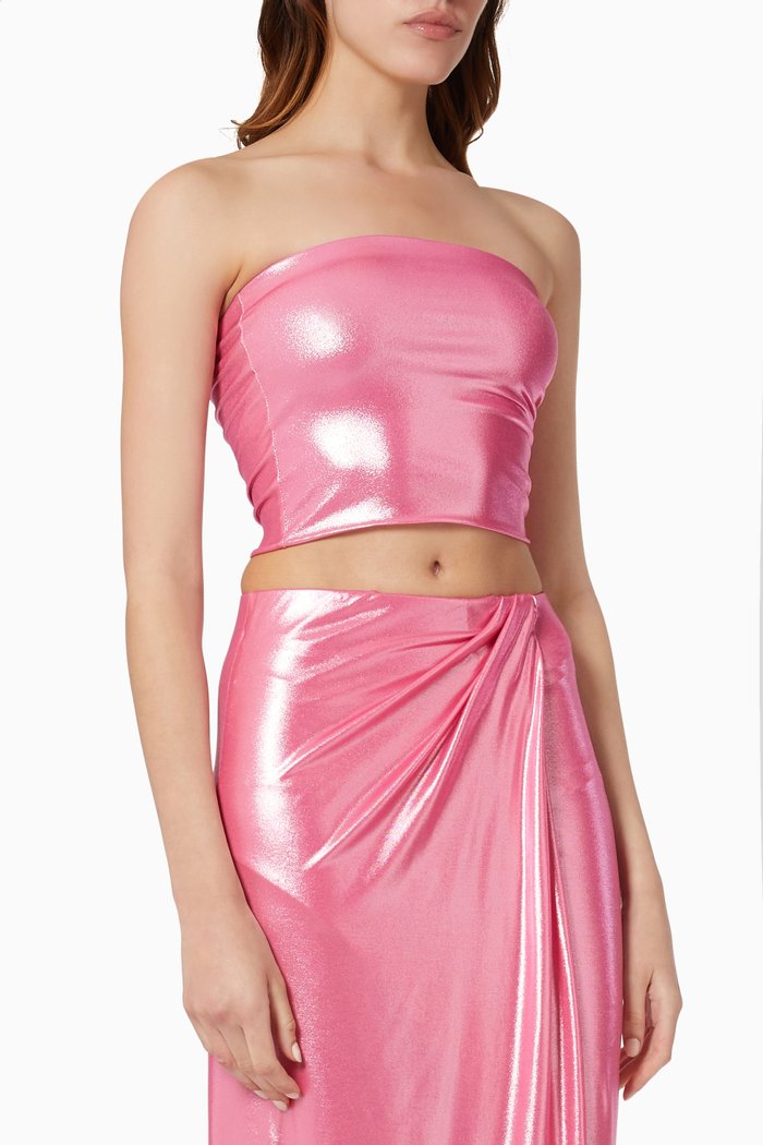 

Gwen Tube Top in Stretch Jersey, Pink