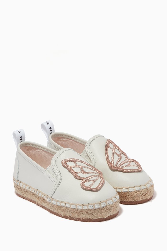 

Butterfly Wings Espadrille Flats, White