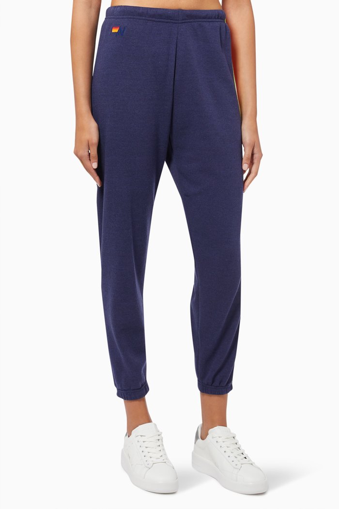 

5 Stripe Sweatpants in Cotton Jersey, Blue