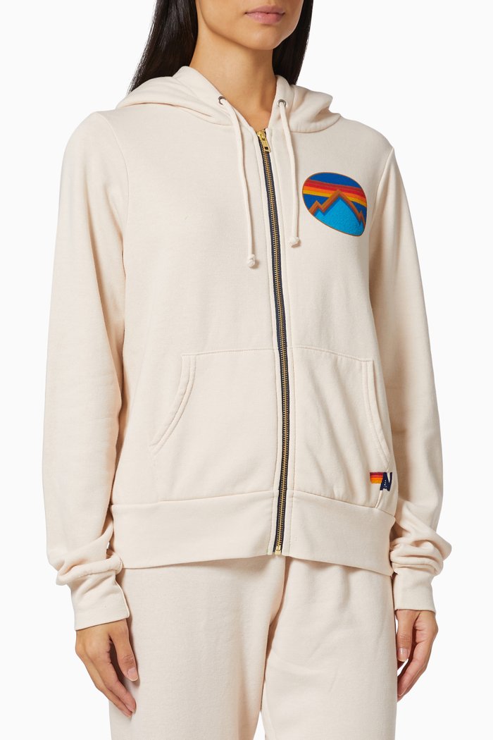 

All Seasons Circle Hoodie in Cotton Jersey, Brown
