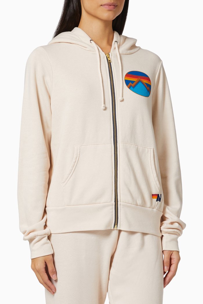 

All Seasons Circle Hoodie in Cotton Jersey, Brown