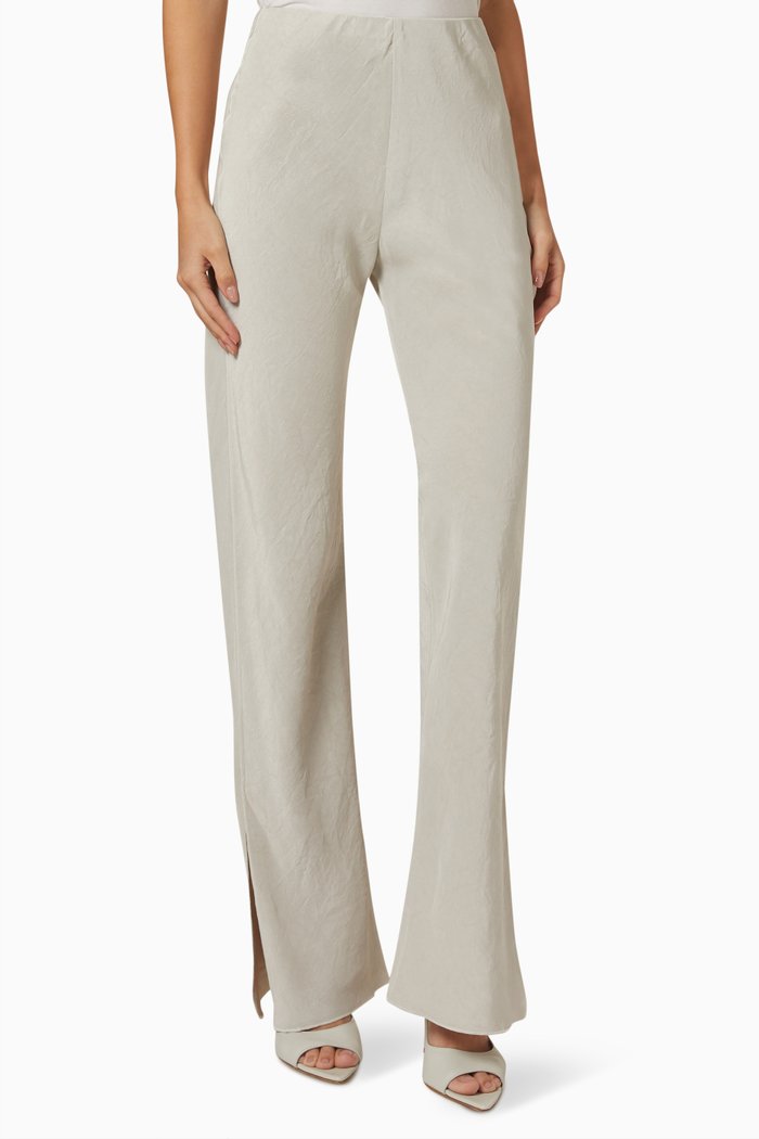 

Pyjama Trousers in Sustainable Satin, Neutral