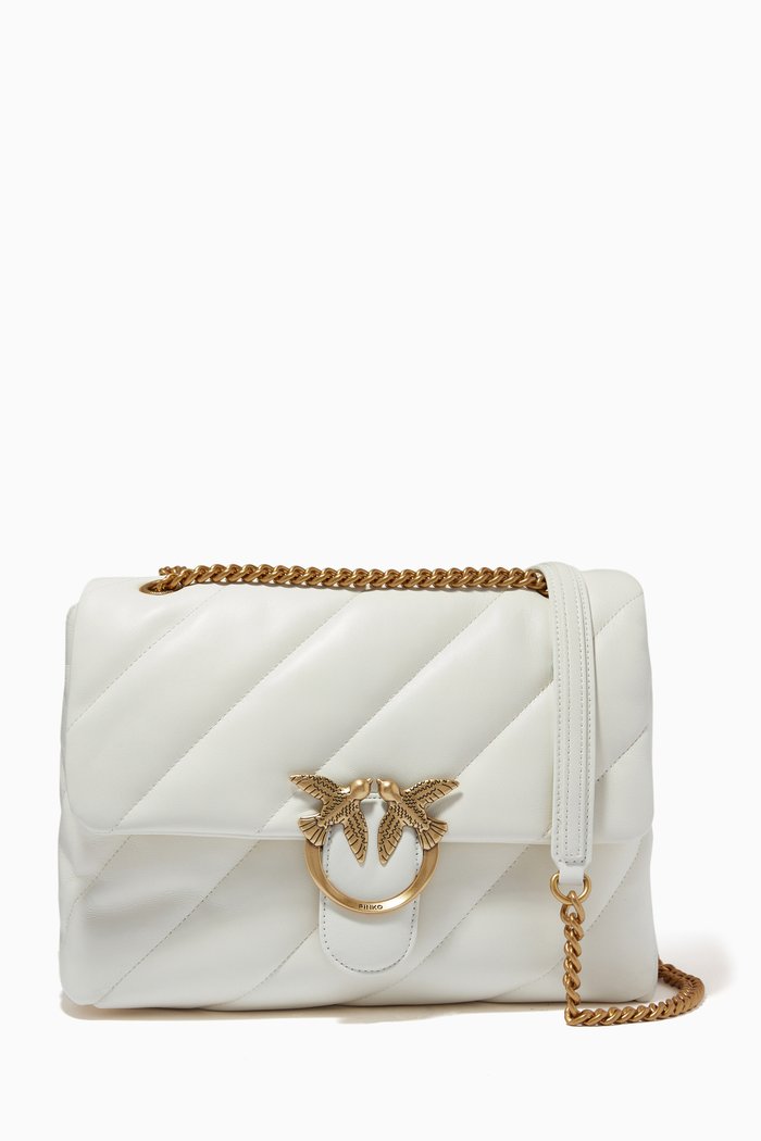 Big Love Puff Maxi Quilt Bag, White