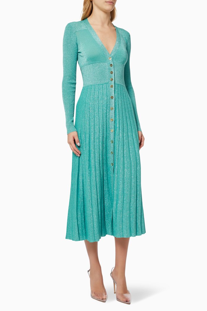 

Atleta 1 Dress in Lame Knit, Green