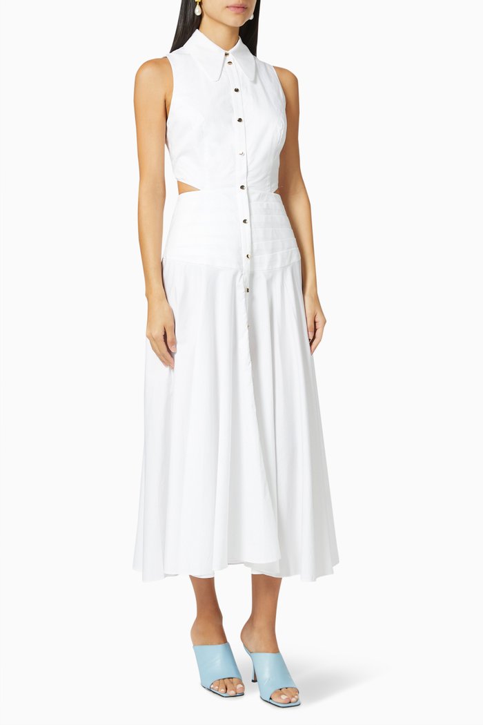 

Hayworth Dress in Cotton, White