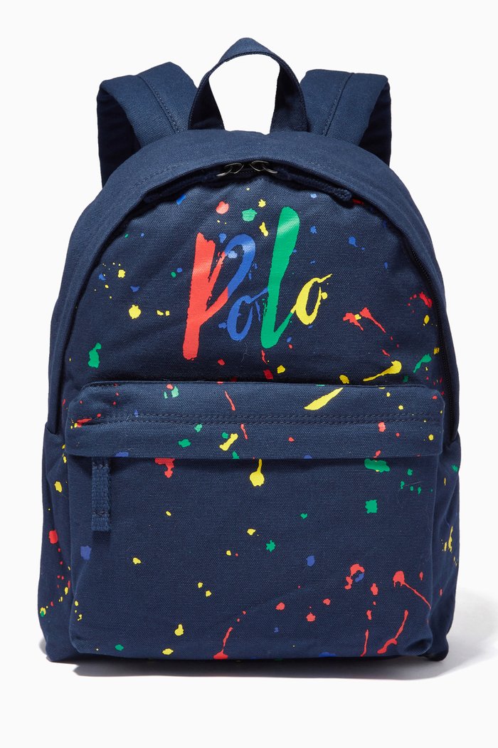 

Paint Splatter Backpack in Nylon, Blue