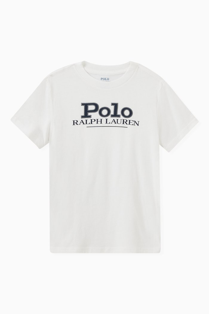 

Polo Logo T-shirt in Cotton Jersey, White