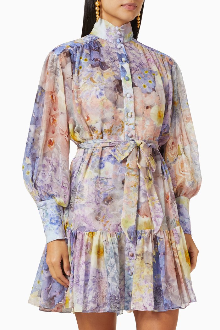 

Rhythmic Lantern Mini Dress, Multicolour