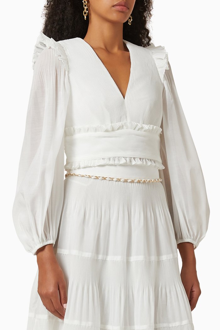 

Pleated Bodice Top, Neutral