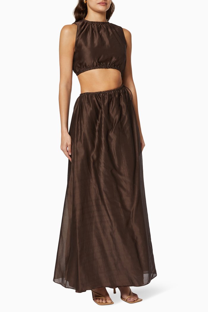 

Anja Asymmetrical Dress, Brown