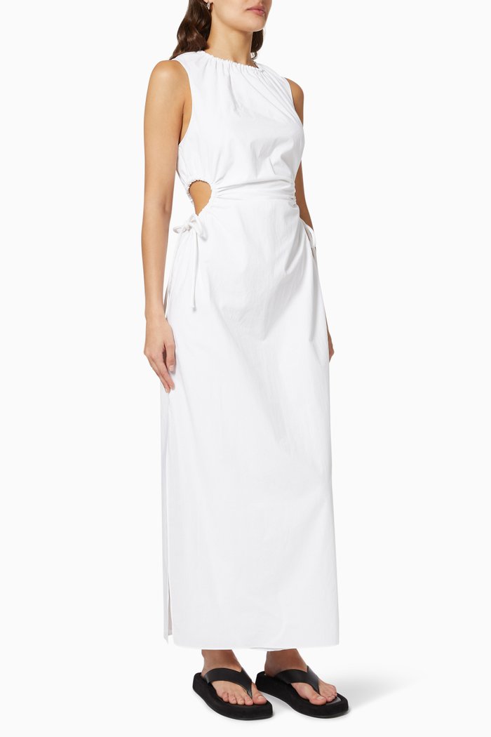 Ilkin Tie Dress, White