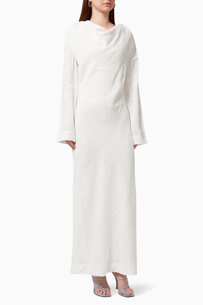 

Cael Drape Gown in Viscose, White