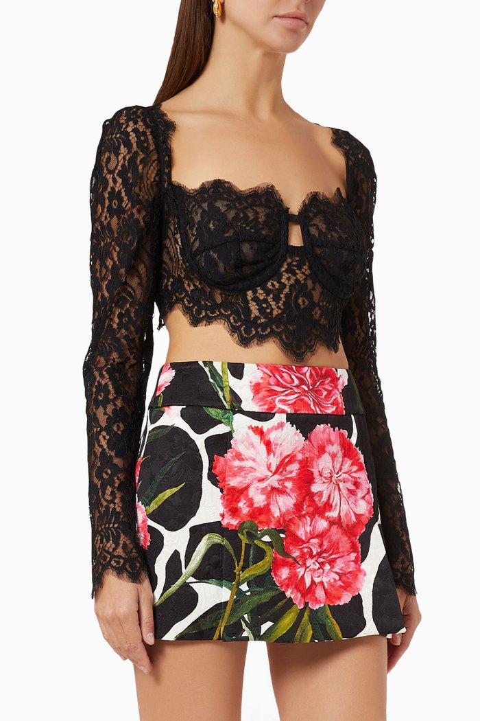 

Corset Top in Lace, Black