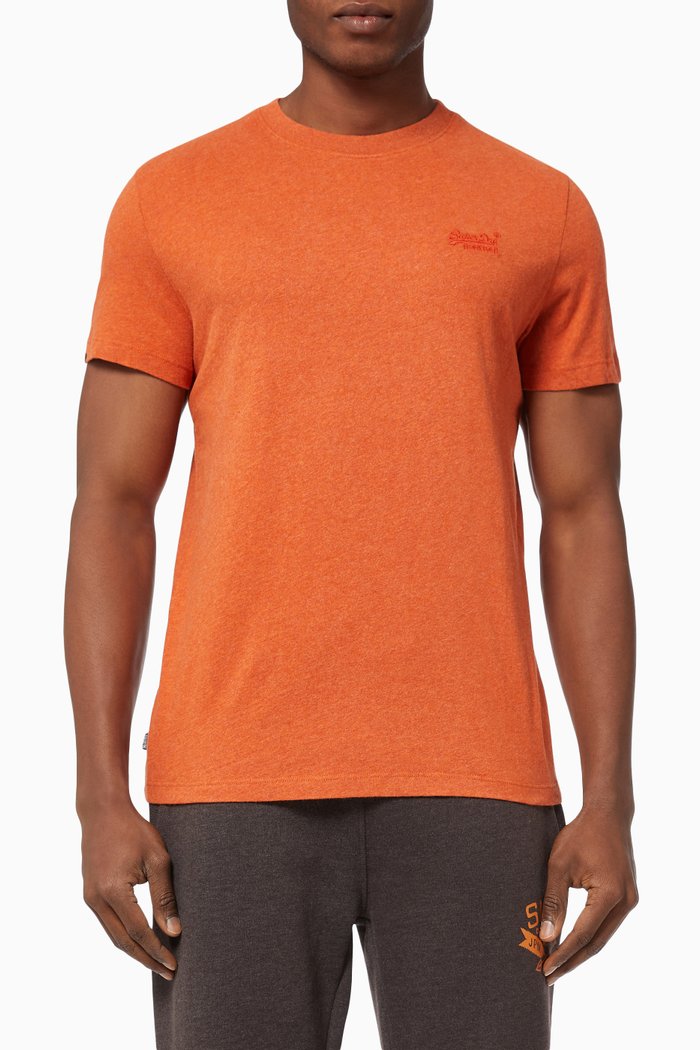 

Vintage Logo Embroidery T-shirt in Cotton Jersey, Orange