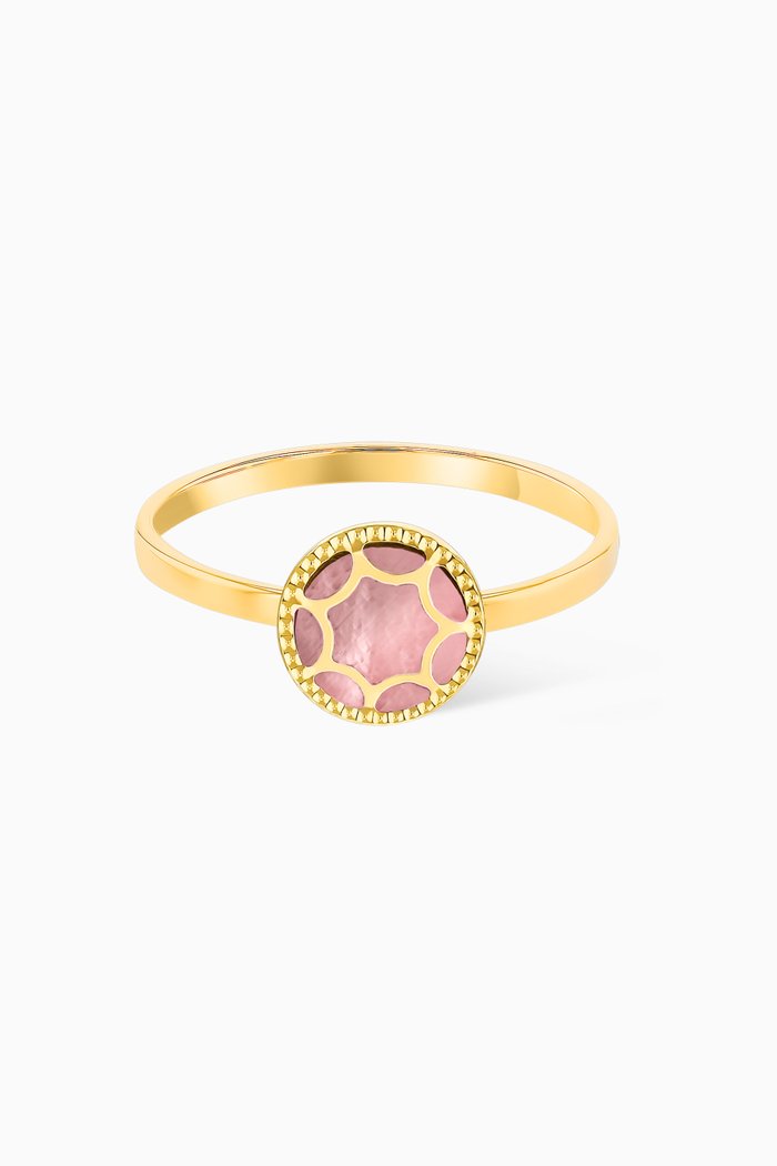 

Amelia Roma Mother of Pearl Ring in 18kt Yellow Gold